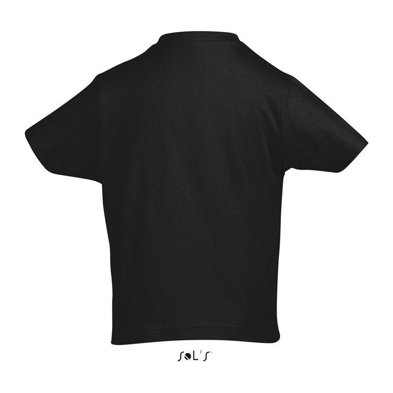 Tricou cu guler rotund pentru copii Sol's Imperial Negru