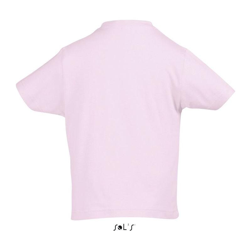 Tricou cu guler rotund pentru copii Sol's Imperial Roz