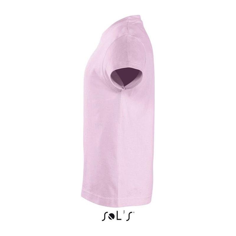 Tricou cu guler rotund pentru copii Sol's Imperial Roz