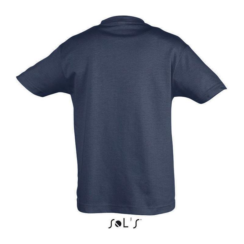 Tricou cu guler rotund pentru copii Sol's Regent Albastru