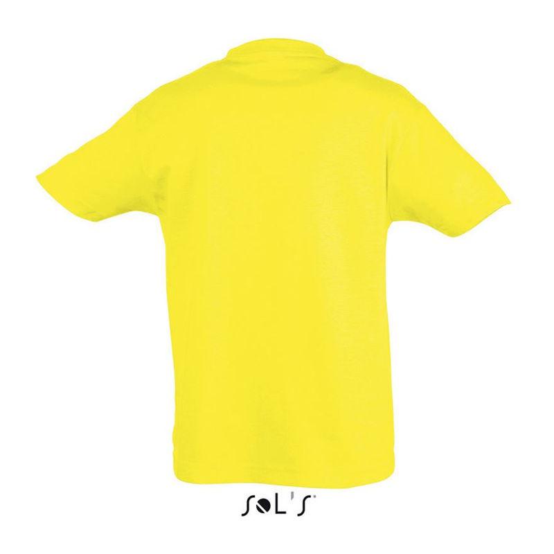 Tricou cu guler rotund pentru copii Sol's Regent Galben