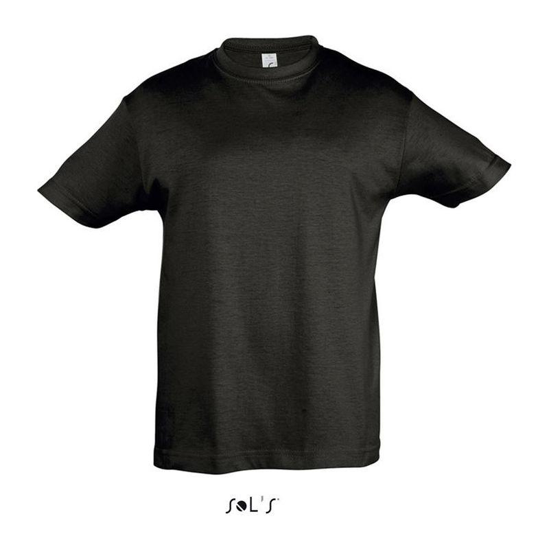 Tricou cu guler rotund pentru copii Sol's Regent Negru