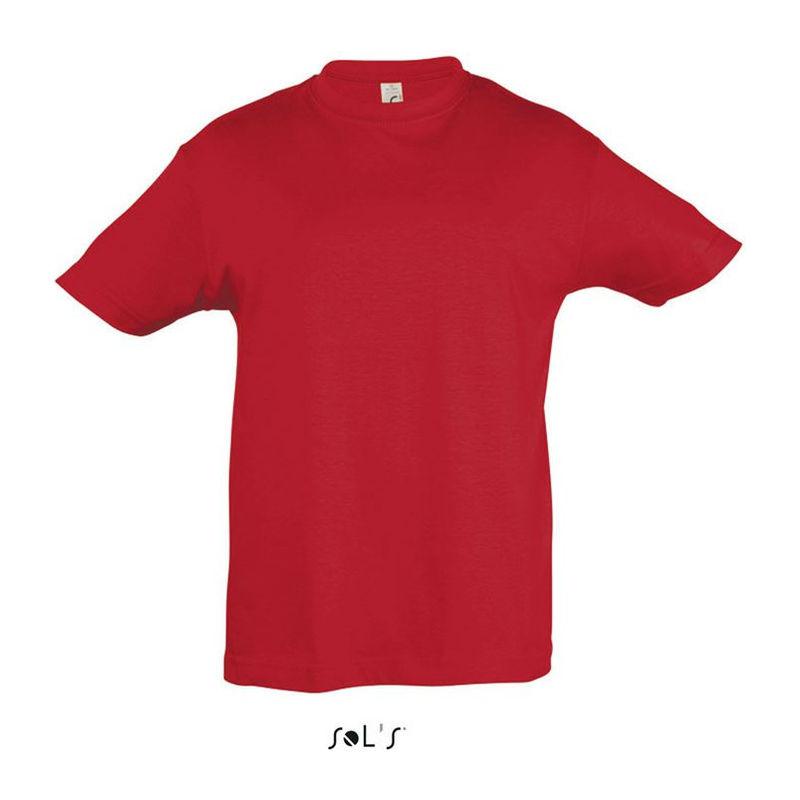 Tricou cu guler rotund pentru copii Sol's Regent Rosu