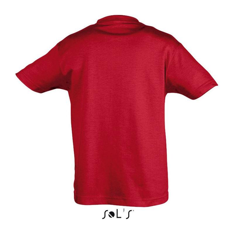 Tricou cu guler rotund pentru copii Sol's Regent Rosu