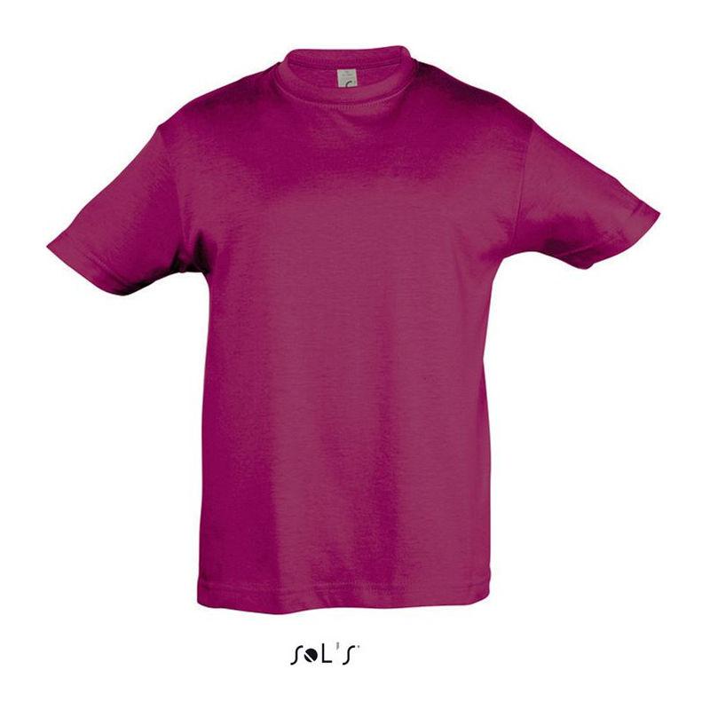 Tricou cu guler rotund pentru copii Sol's Regent Roz