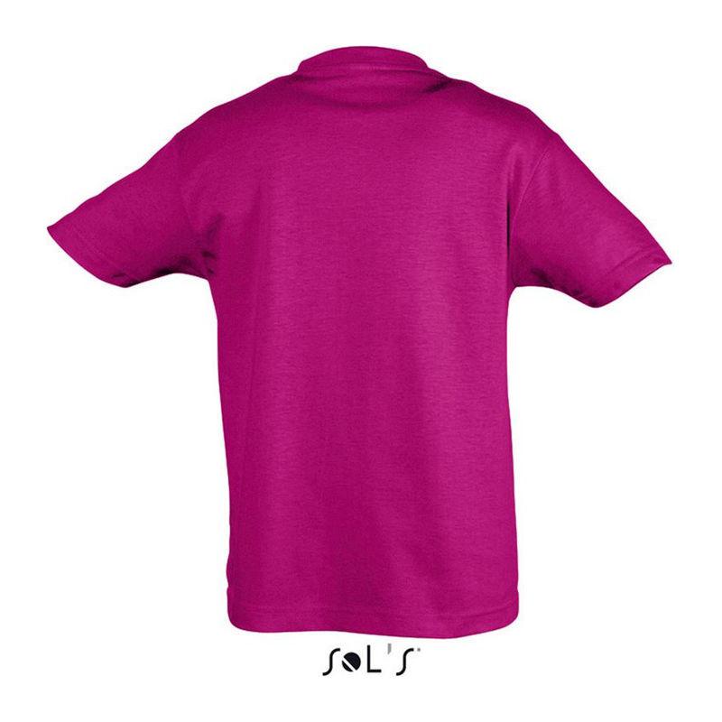 Tricou cu guler rotund pentru copii Sol's Regent Roz