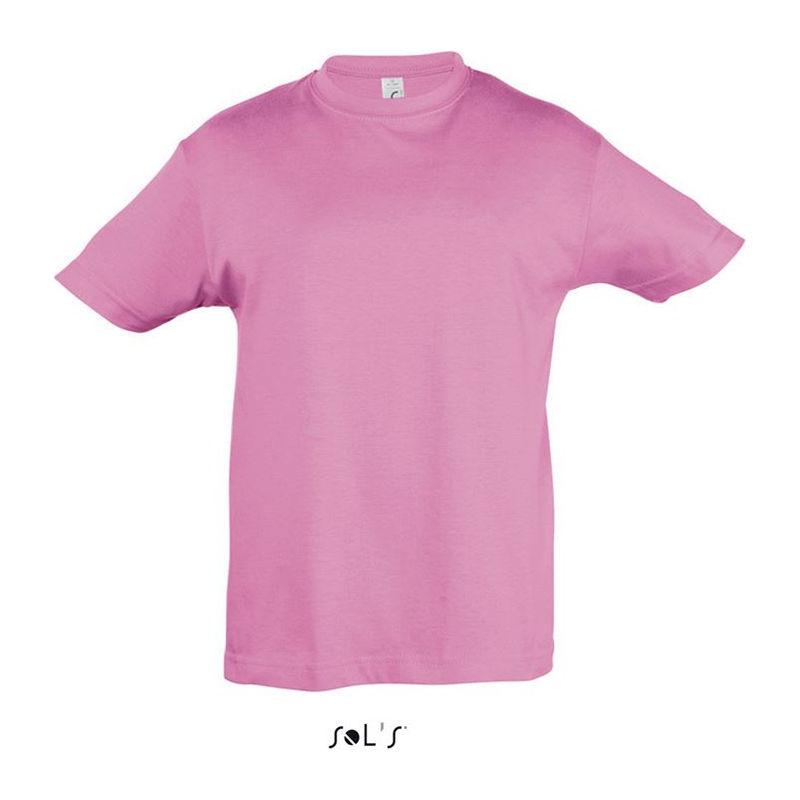 Tricou cu guler rotund pentru copii Sol's Regent Roz