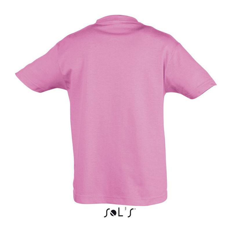 Tricou cu guler rotund pentru copii Sol's Regent Roz