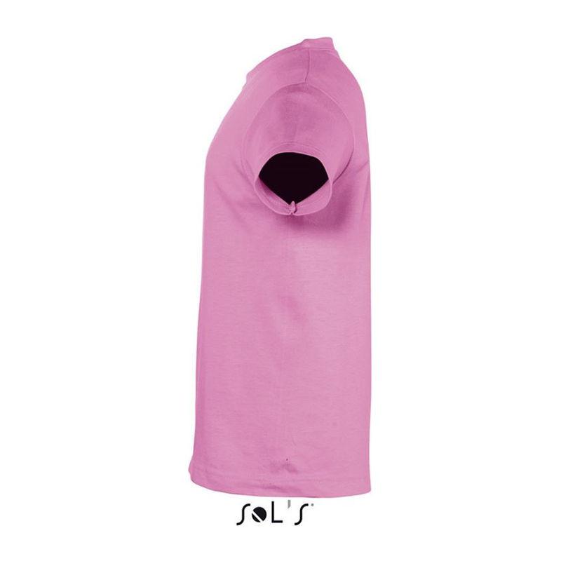 Tricou cu guler rotund pentru copii Sol's Regent Roz