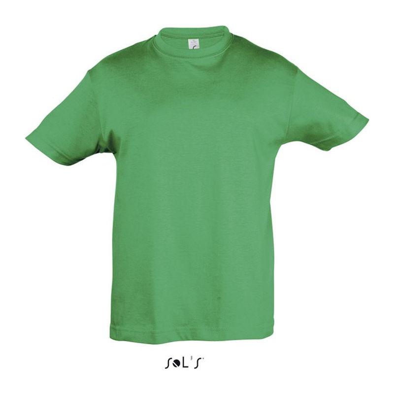 Tricou cu guler rotund pentru copii Sol's Regent Verde