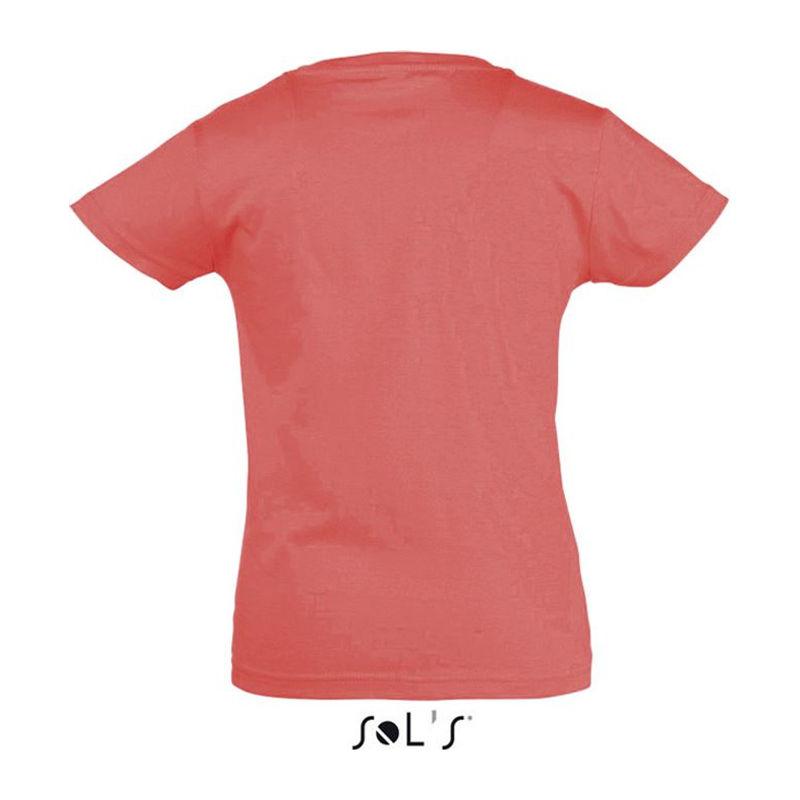 Tricou cu guler rotund pentru fete Sol's Cherry Coral