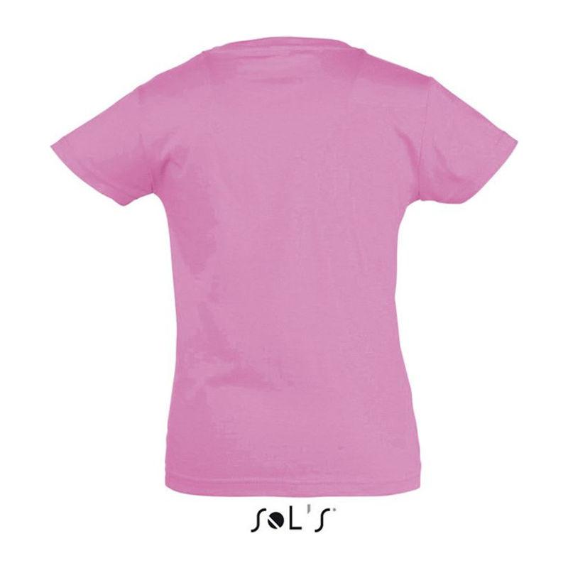 Tricou cu guler rotund pentru fete Sol's Cherry Roz
