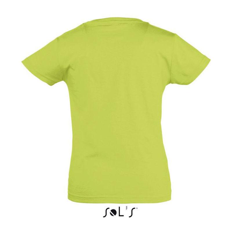 Tricou cu guler rotund pentru fete Sol's Cherry Verde