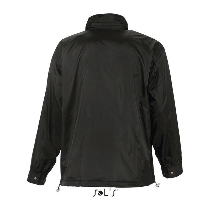 Geacă antivânt cu căptușeală jersey Sol's Mistral Negru S