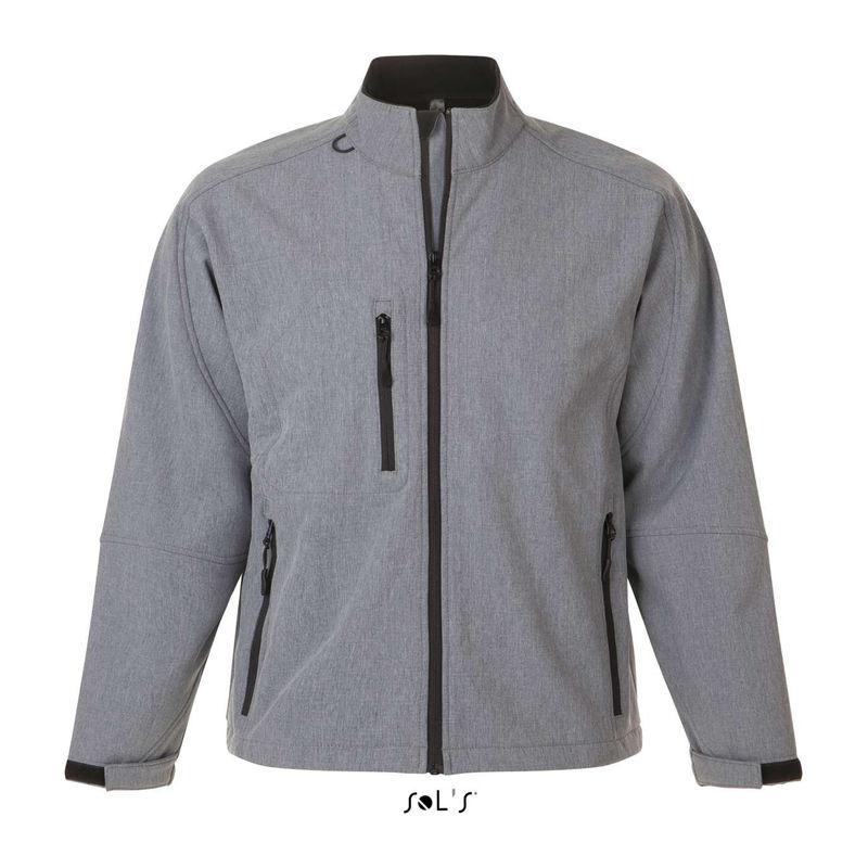 Jachetă softshell pentru bărbați Sol's Relax Grey Melange XL