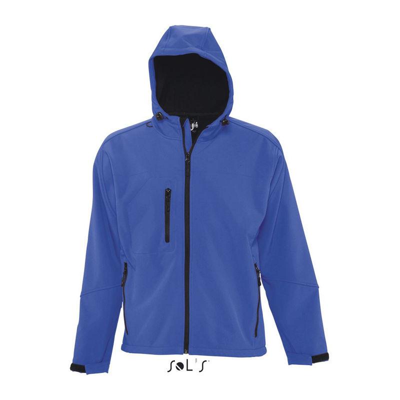 Jachetă softshell cu glugă pentru bărbați Sol's Replay Albastru L