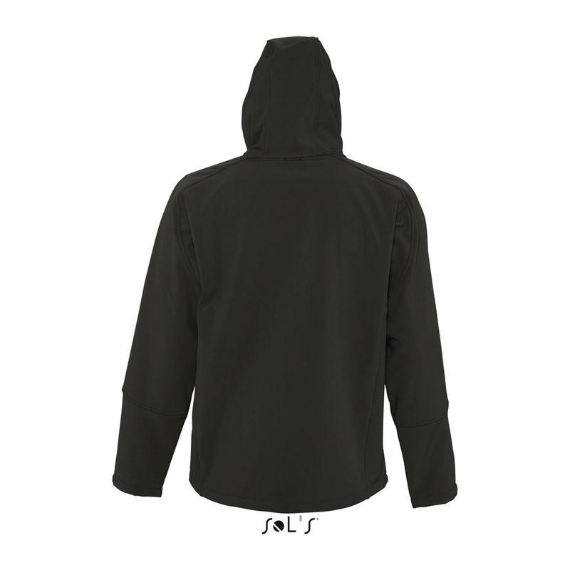 Jachetă softshell cu glugă pentru bărbați Sol's Replay Negru 3XL
