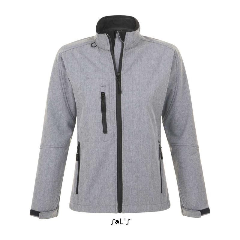 Jachetă softshell cu fermoar pentru femei Sol's Roxy Grey Melange XXL