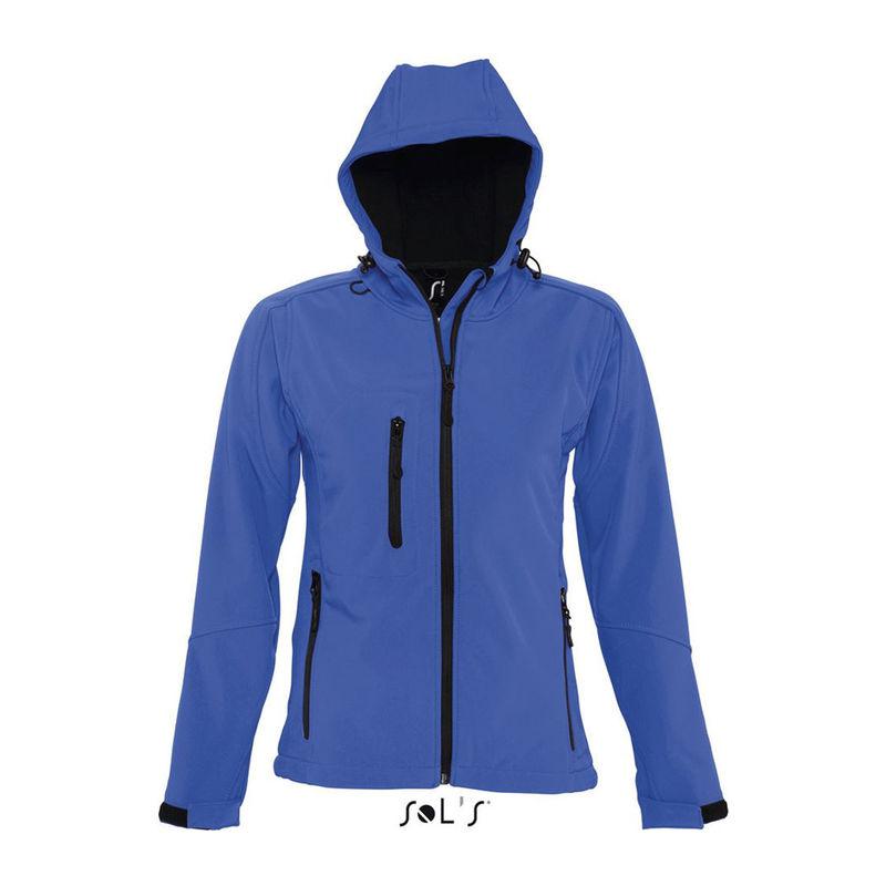 Jachetă softshell cu glugă pentru femei Sol's Replay Albastru XL