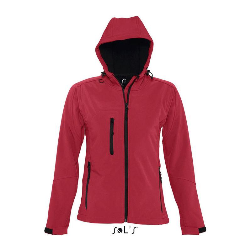 Jachetă softshell cu glugă pentru femei Sol's Replay Pepper Red XL