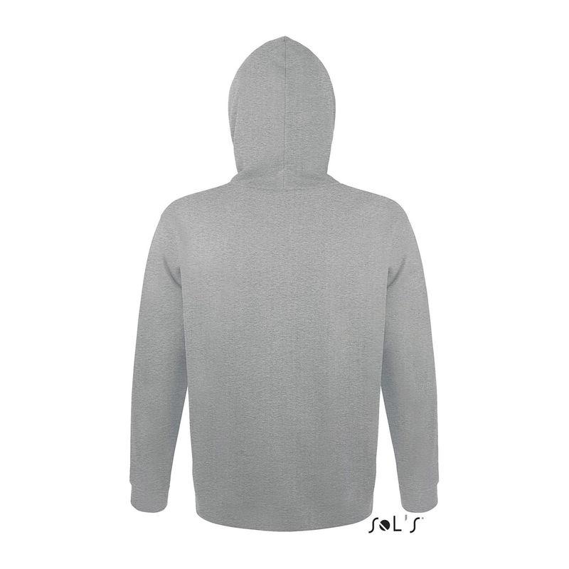 Hanorac cu glugă unisex Sol's Snake Grey Melange S