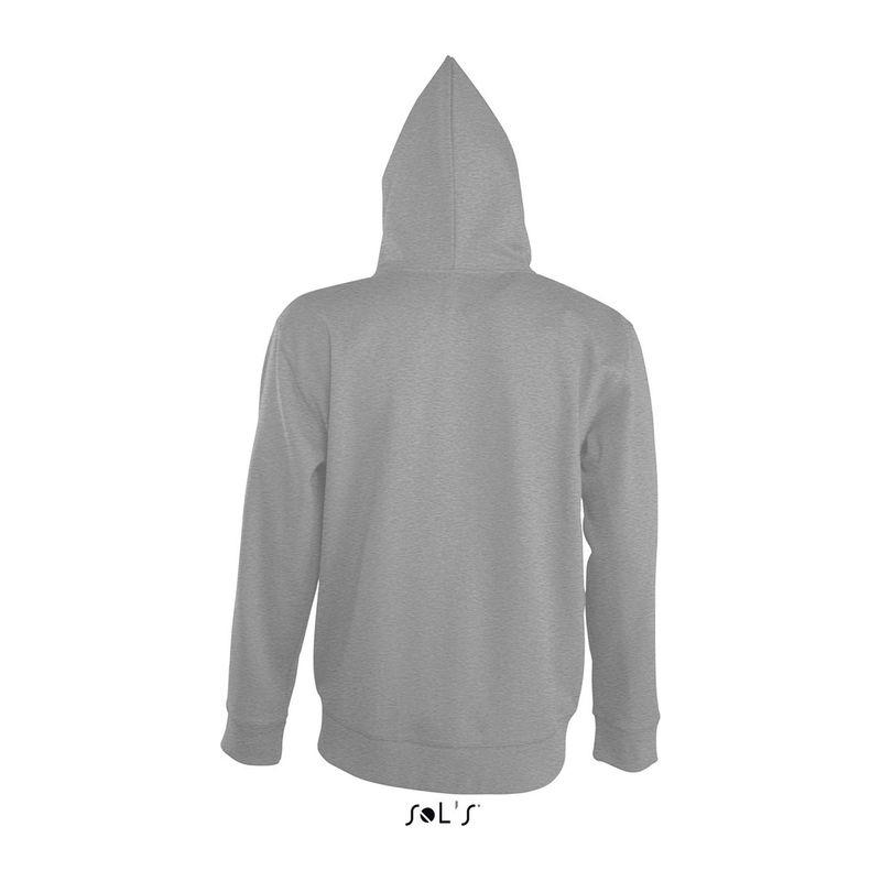 Jachetă cu glugă căptușită pentru bărbați Sol's Seven Grey Melange XL