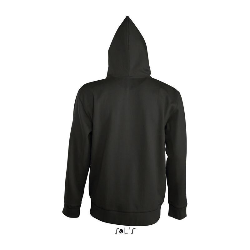 Jachetă cu glugă căptușită pentru bărbați Sol's Seven Negru XXL