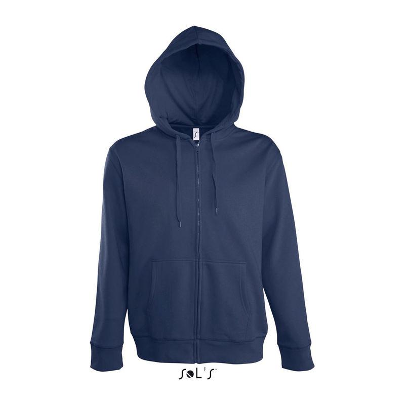 Jachetă cu glugă căptușită pentru bărbați Sol's Seven Orion Navy Blue