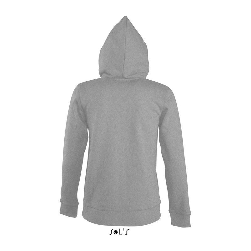 Jachetă cu glugă căptușită pentru femei Sol's Seven Grey Melange XL