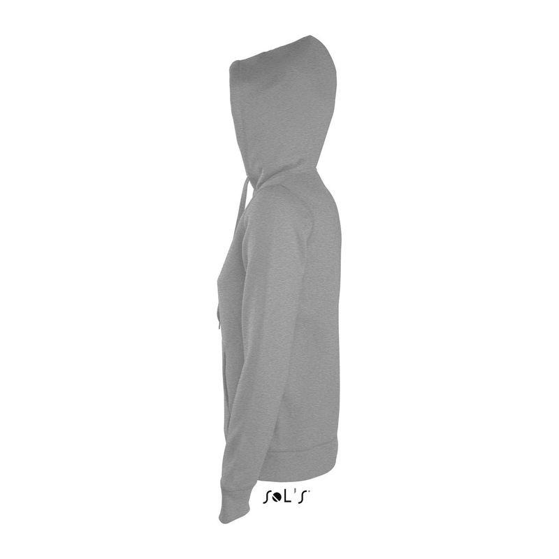 Jachetă cu glugă căptușită pentru femei Sol's Seven Grey Melange XL