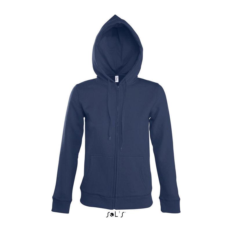 Jachetă cu glugă căptușită pentru femei Sol's Seven Orion Navy Blue