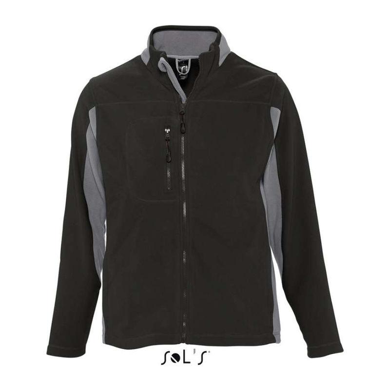Jachetă fleece în două culori pentru bărbați Sol's Nordic Negru XXL