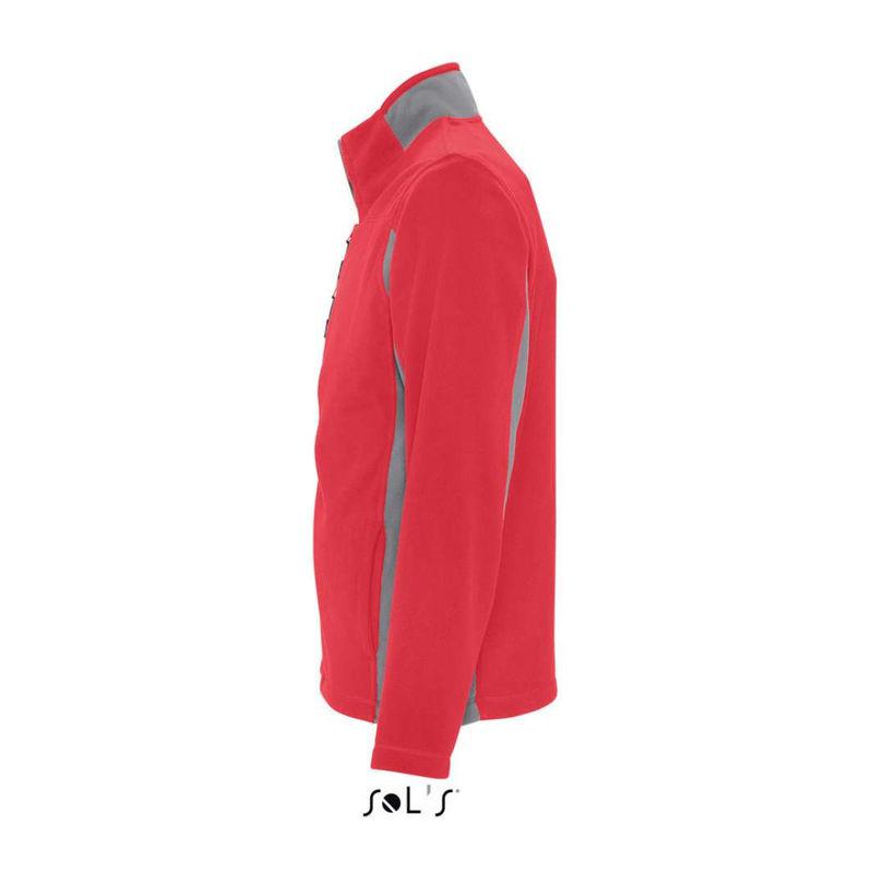 Jachetă fleece în două culori pentru bărbați Sol's Nordic Rosu XL