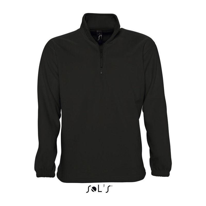 Bluză fleece cu fermoar 1/4 Sol's Ness Negru