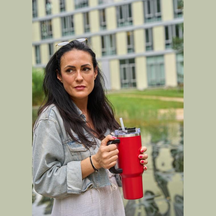 Cană termos XXL Tel Aviv 1200 ml Roșu