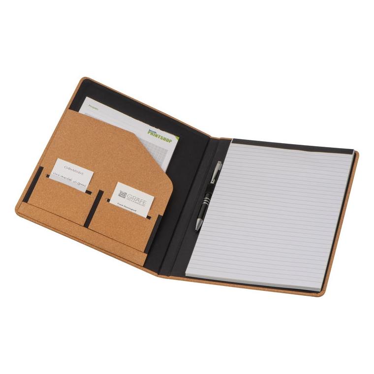 Mapă conferință din plută A4 Syracuse Beige