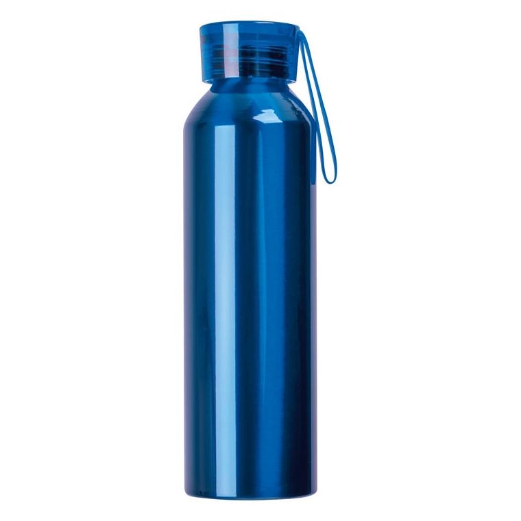 Termos aluminiu reciclat Cork, 600 ml Albastru