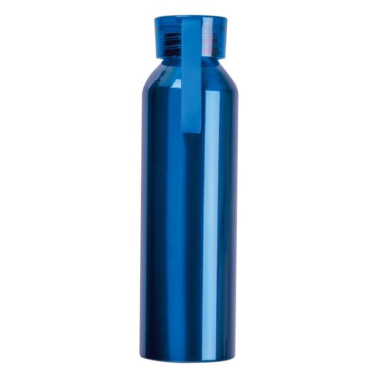 Termos aluminiu reciclat Cork, 600 ml Albastru