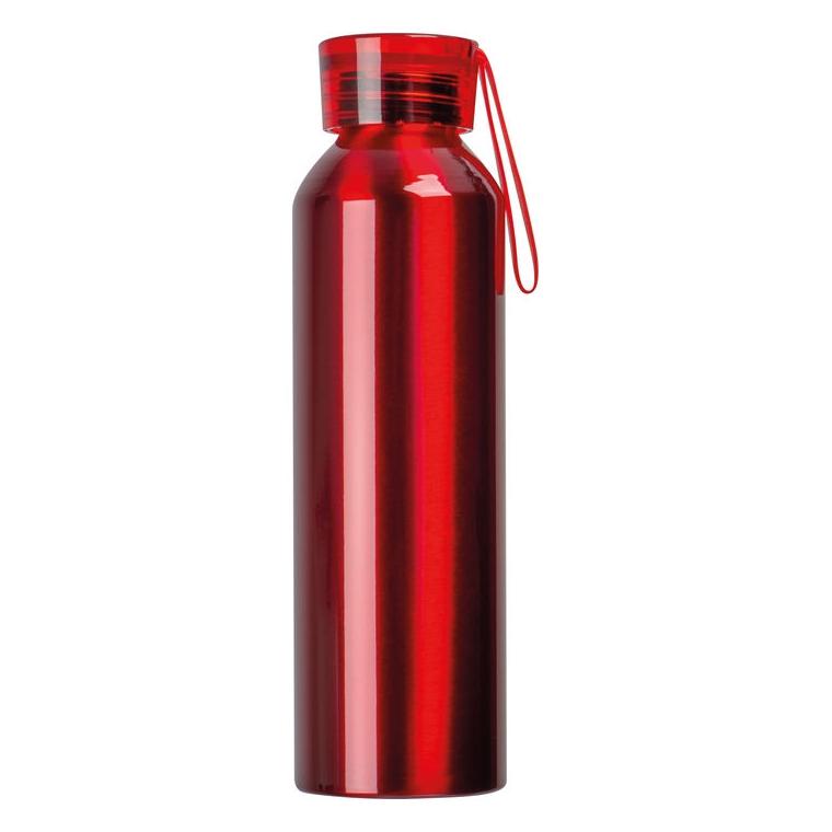 Termos aluminiu reciclat Cork, 600 ml Roșu
