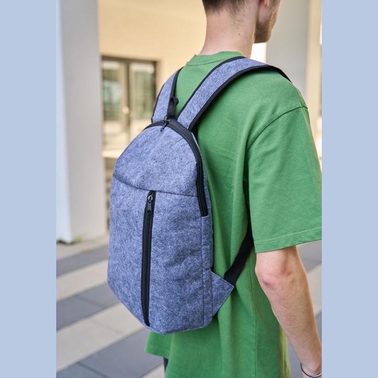 Rucsac pâslă RPET Davos Gri-Argintiu