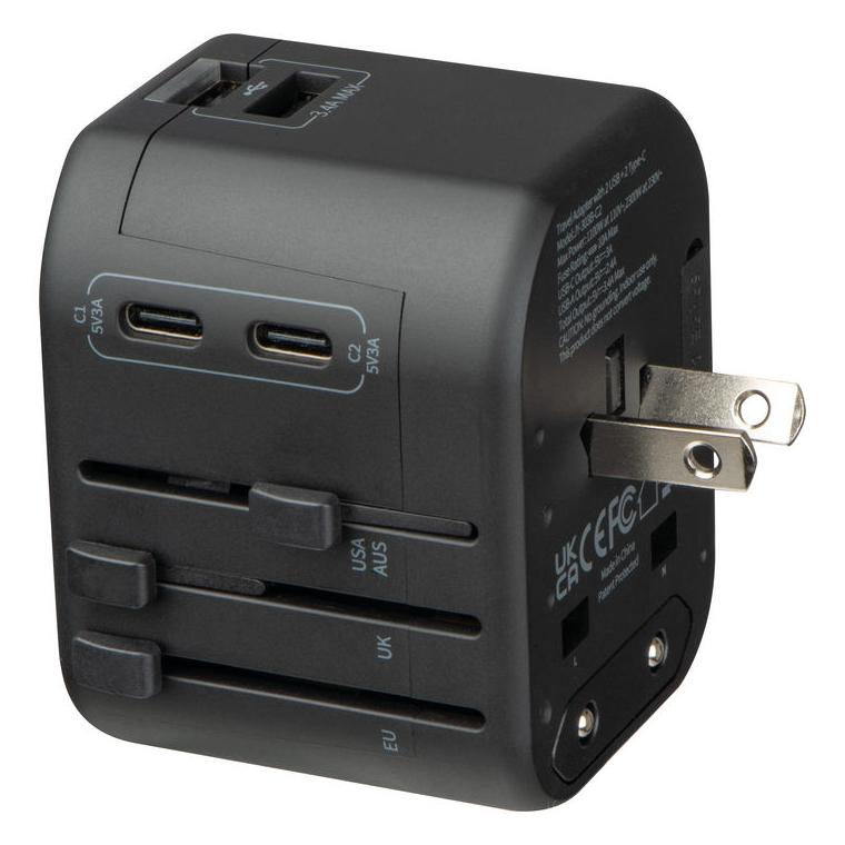 Adaptor de călătorie Maracena Negru