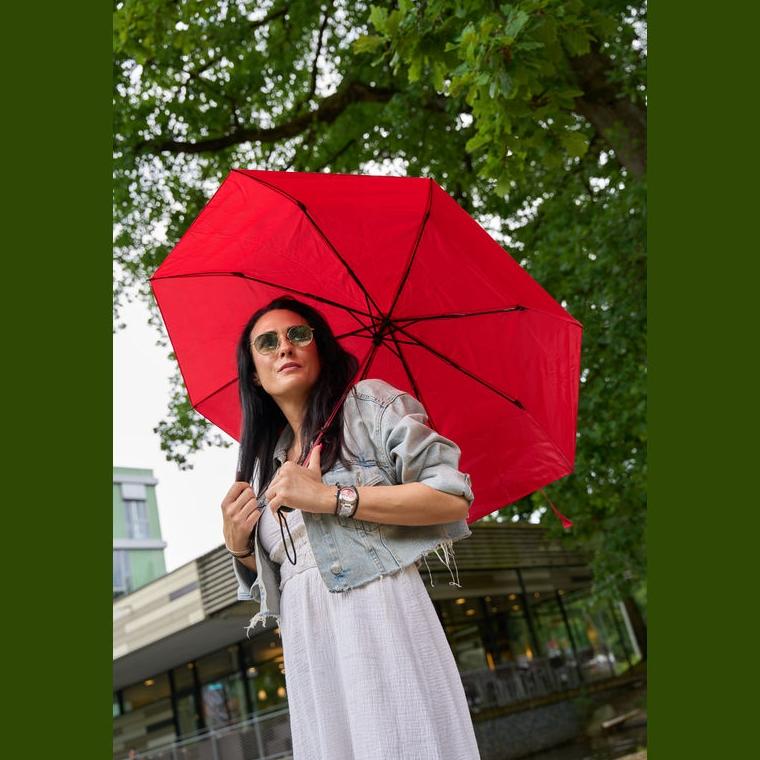 Umbrelă de buzunar RPET Northampton Roșu