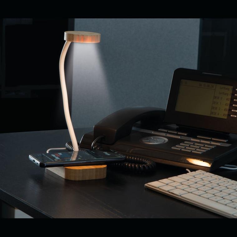 Lampă Tomsk cu încărcător prin inducție Beige