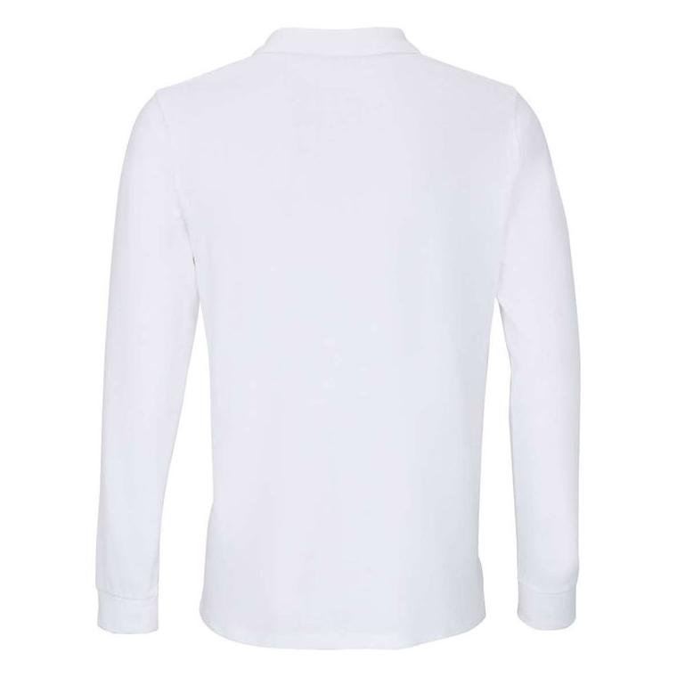 Tricou Polo cu mânecă lungă unisex Sol's Planet Lsl  Alb 3XL