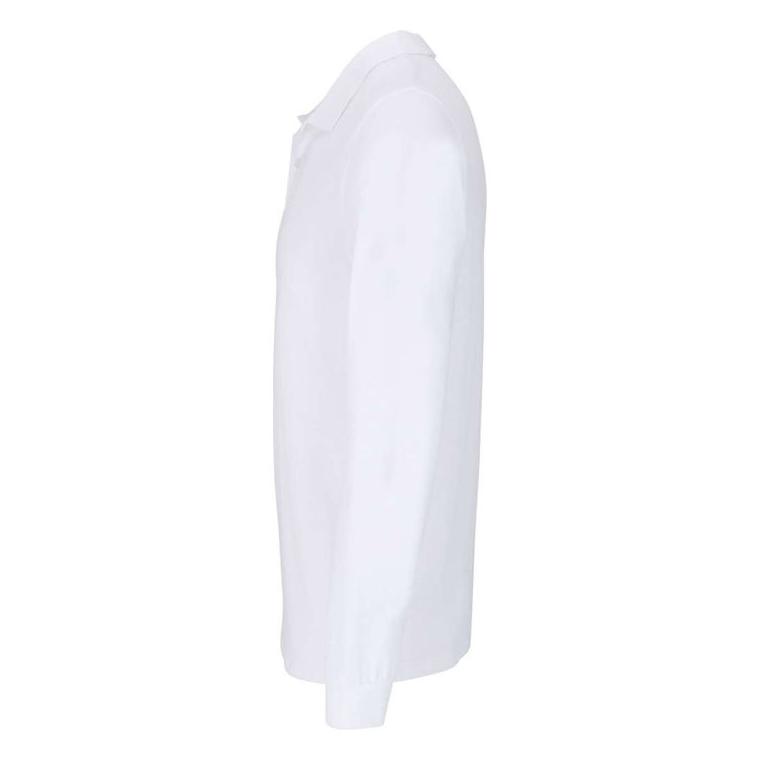 Tricou Polo cu mânecă lungă unisex Sol's Planet Lsl  Alb 3XL