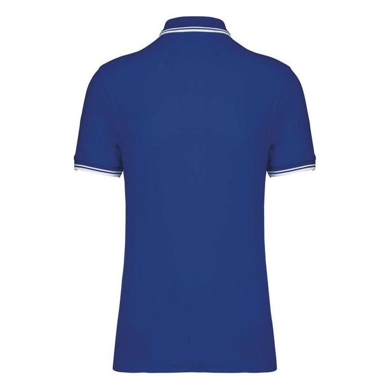 Tricou Polo cu două dungi pentru bărbați Albastru 4XL