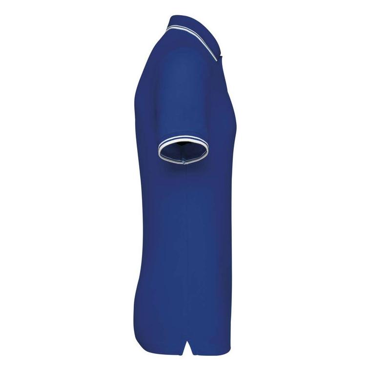 Tricou Polo cu două dungi pentru bărbați Albastru 4XL