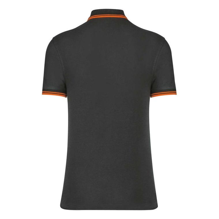 Tricou Polo cu două dungi pentru bărbați Dark Grey/Black XXL