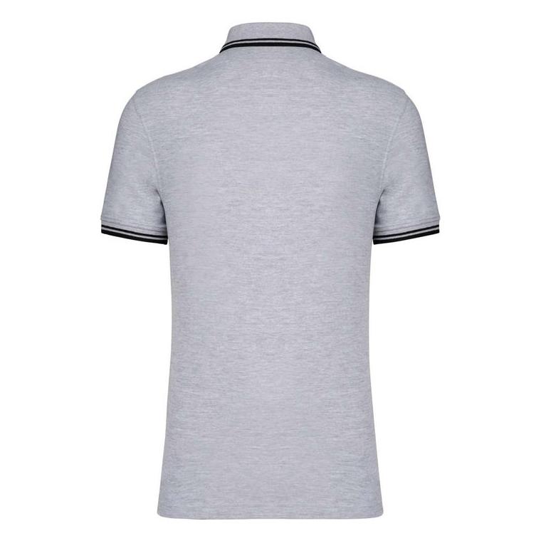 Tricou Polo cu două dungi pentru bărbați Black/Oxford Grey 3XL