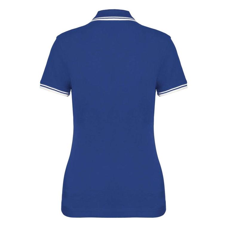 Tricou Polo cu două dungi pentru femei  Albastru XL